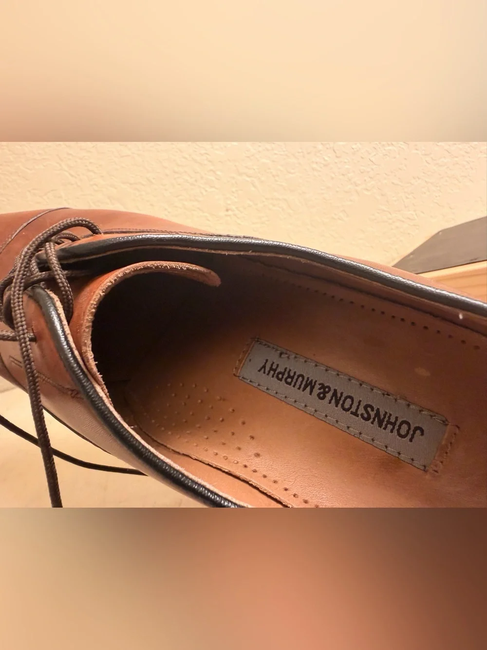 Johnston & Murphy Brown Cap-Toe Oxford Dress Shoes